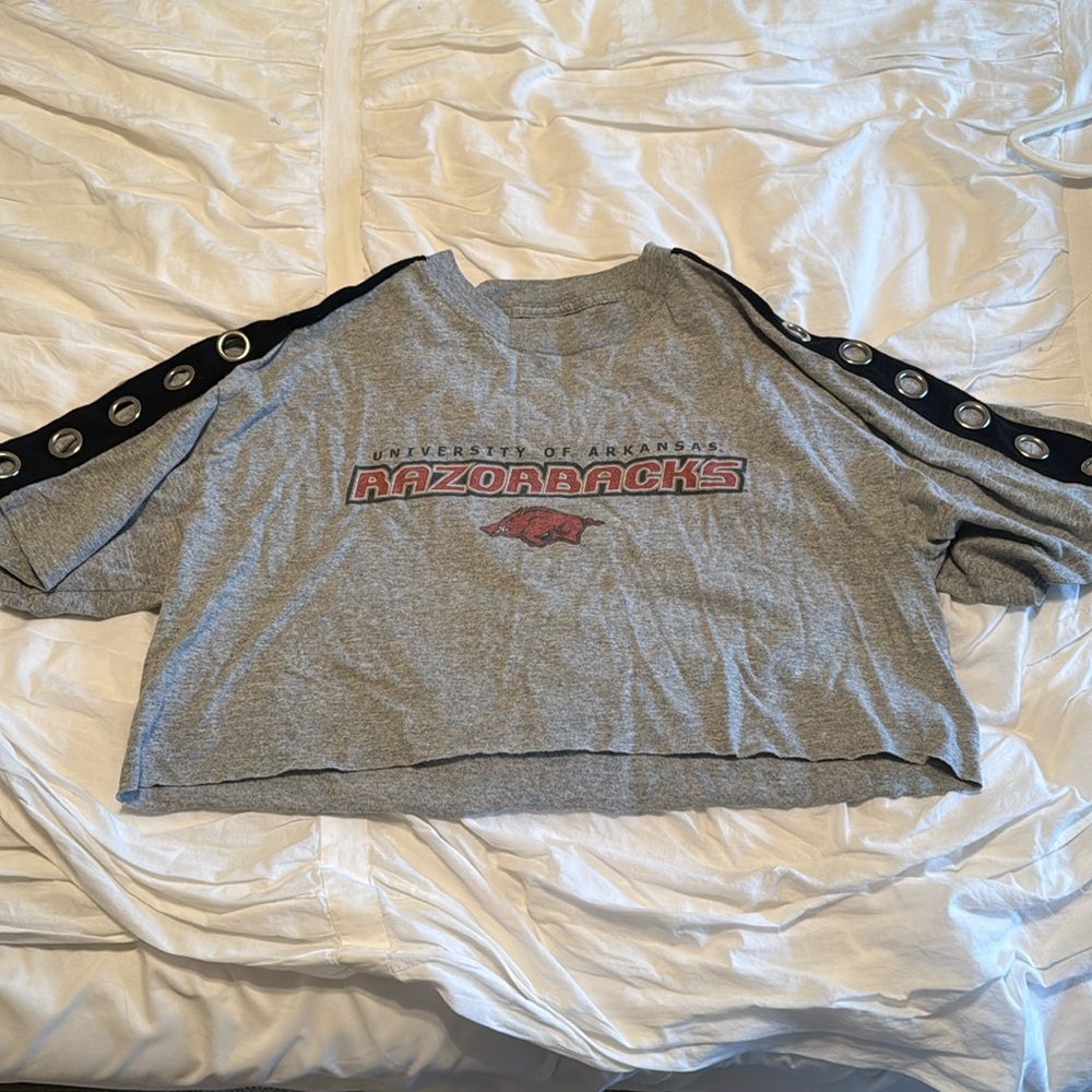 vintage UARK cropped shirt